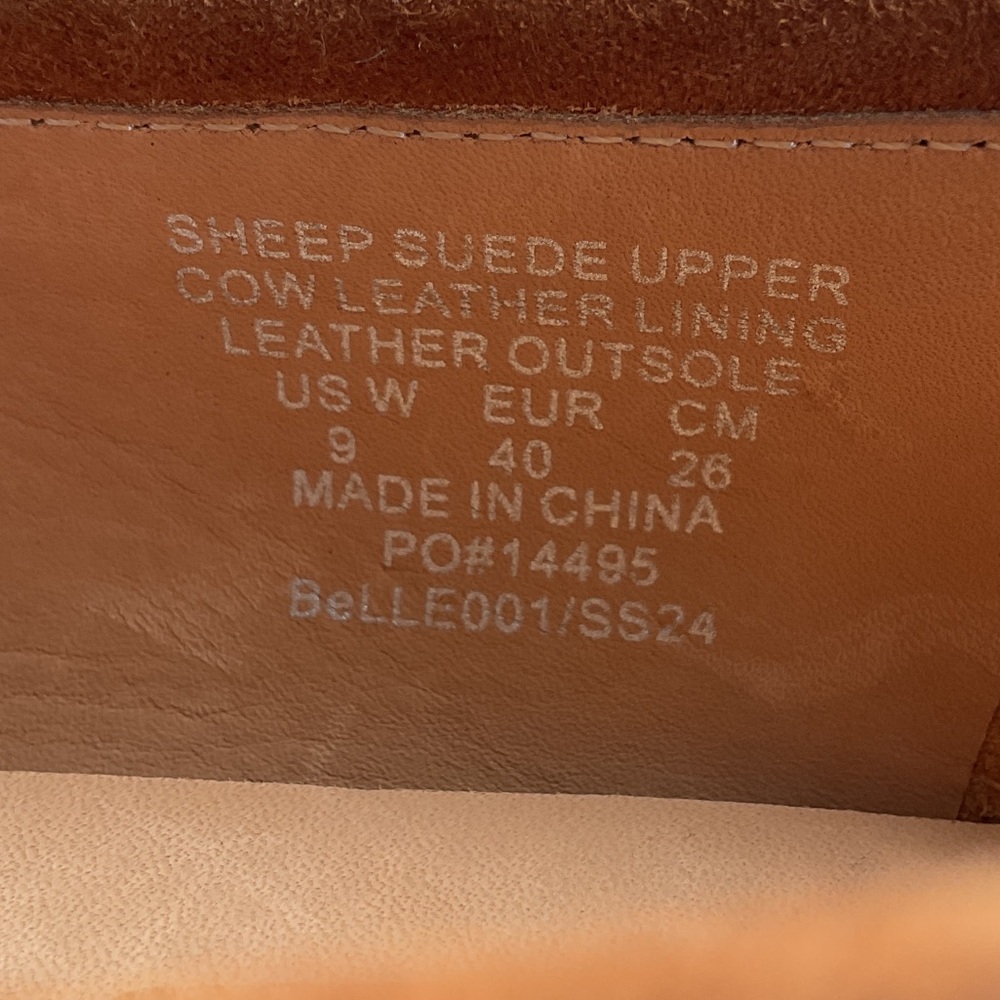 Quince Italian Suede Penny Loafer Cognac brown Size 9 W - Picture 6 of 12